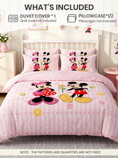Minnie Mouse Duvet Cover Bedding Set Twin/Full/ Queen/King Size New