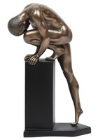 Moderne Skulptur Junger Mann Akt Stehend Auf Sockel H 22 Cm Dekofigur Body Talk