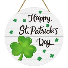 St Patricks Day Wreath Happy St Patricks Day Door Decorations Shamrock Decoratii