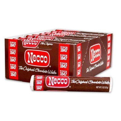 Necco Chocolate Wafers Pack of 24 Rolls 24 Count (Pack 1), brown 