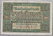 10 Marks 1920 from Germany # X 5997144