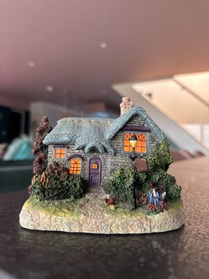 Thomas Kinkade Lampe Dorf beleuchtet Landhaus Haus Ornament - funktioniert