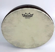 Remo Fiberskyn Frame Drum 10" Hand Drum Head Walnut Wood Grain Percussion