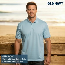 Old Navy XXL Light Blue Active Polo Shirt