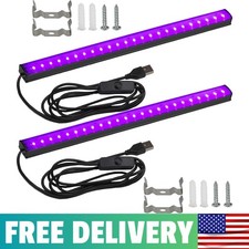 Black Light Bar 10W UV Blacklight Strip for Glow Party: 1ft USB Portable LED