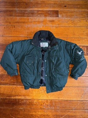 Vintage 80s/90s Men s Triple Fat Goose Down Puffer Bomber Jacket Size M SEE DESC