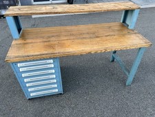 Vidmar Work bench table solid wood top drawer cabinet lista lyon Stanley station