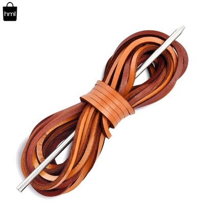 Leather Shoelace Boot Lace Boat Shoe Lacing Kit - 72 Inches Long 3.2Mm (1/8'') Wi