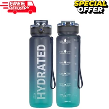 Water Bottle, 500ML/750ML Sports Water Bottle, Motivational Water Bottle,