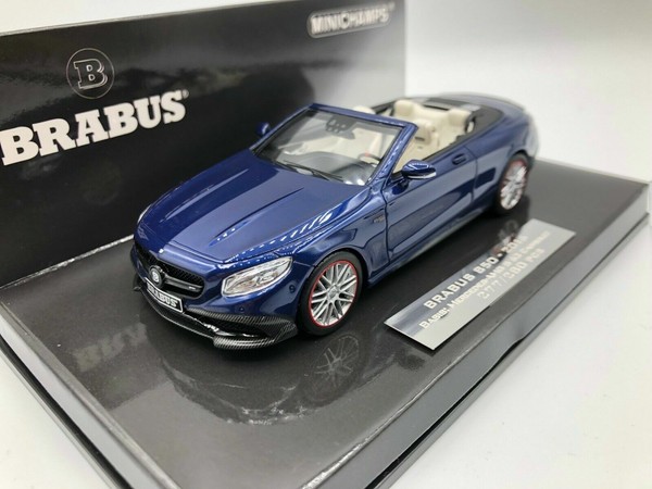 Mercedes Amg S 63 Brabus 850 Cabriolet 2016 Dunkelblau Minichamps 437034231 1/43-image