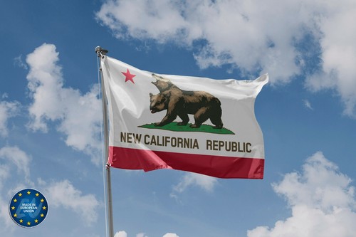 Nuevo California Republic, Fallout Flag Diseño Único 3x5 Pies / 90x150 cm Hecho en la UE - Imagen 2 de 4