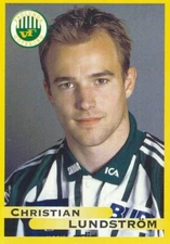 192 CHRISTIAN LUNDSTROM SWEDEN VASTRA FROLUNDA STICKER FOTBOLL ALLSVENSKAN 1999