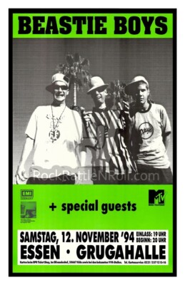 BEASTIE BOYS 1994 ESSEN GERMAN CONCERT ROCK POSTER 11x17 NYC BROOKLYN ...