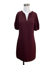 Women’s Express Puff Sleeve Sheath Dress Cabernet Red Sz M 2020