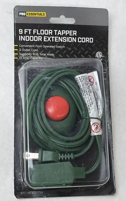 Pro Essentials 9 Ft Floor Tapper, indoor Extension Cord