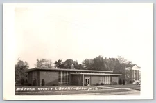 Basin Wyoming~Big Horn County Library~c1950 RPPC
