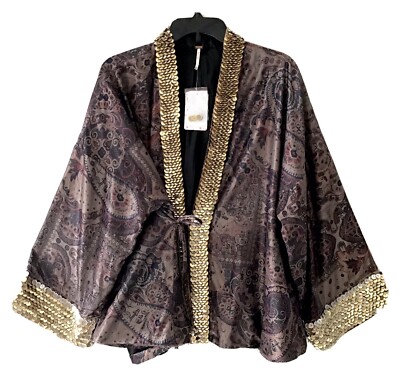 black sequin kimono jacket