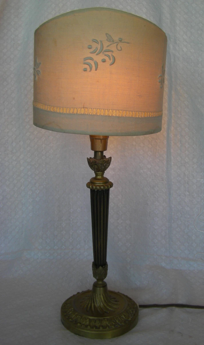 Bougeoir Vintage En Verre Teinté, Forme Lampe De Chevet, 24 Cm, Multicolore