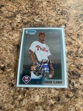 Yohan Flande Signed 2010 Bowman Chrome Rc Philadelphia Phillies