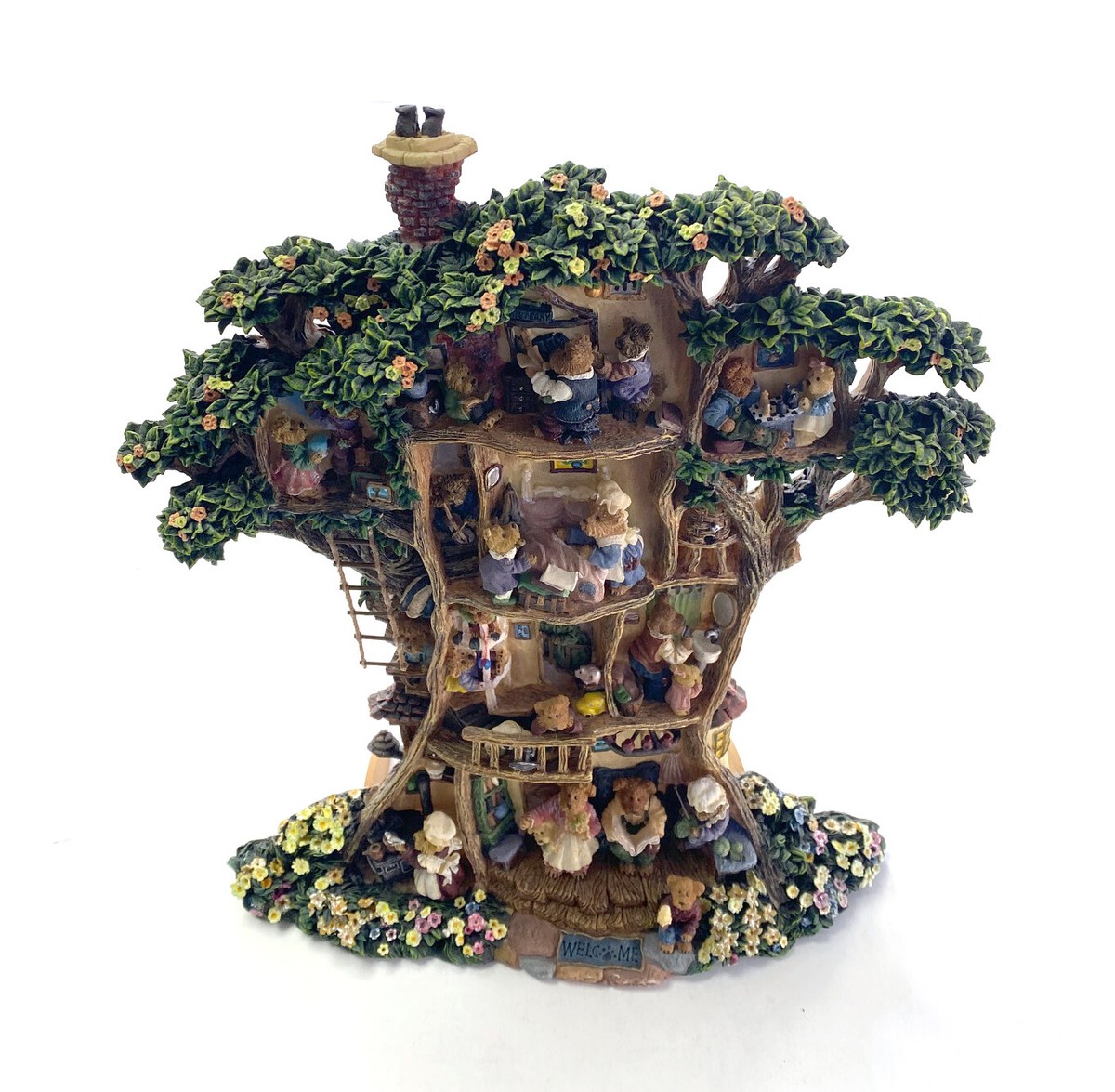 The Boyds Bears Tree House Wall Plaque Figurine Sculpture Danbury 