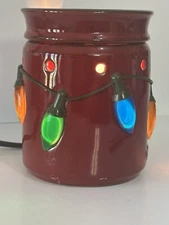Scentsy Full-Size RETIRED Christmas Holiday Light Wax Warmer Red super Cute!