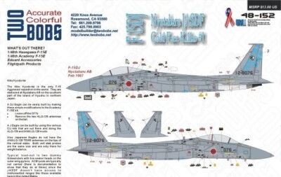 TB48152 Two Bobs Decals 1:48 McDonnell-Douglas F-15DJ Eagle Cold Face Killa RARE