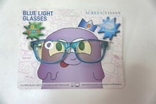 ICU Eyewear Screen Vision Kids Blue Light Filtering Blue Floral Oval Glasses