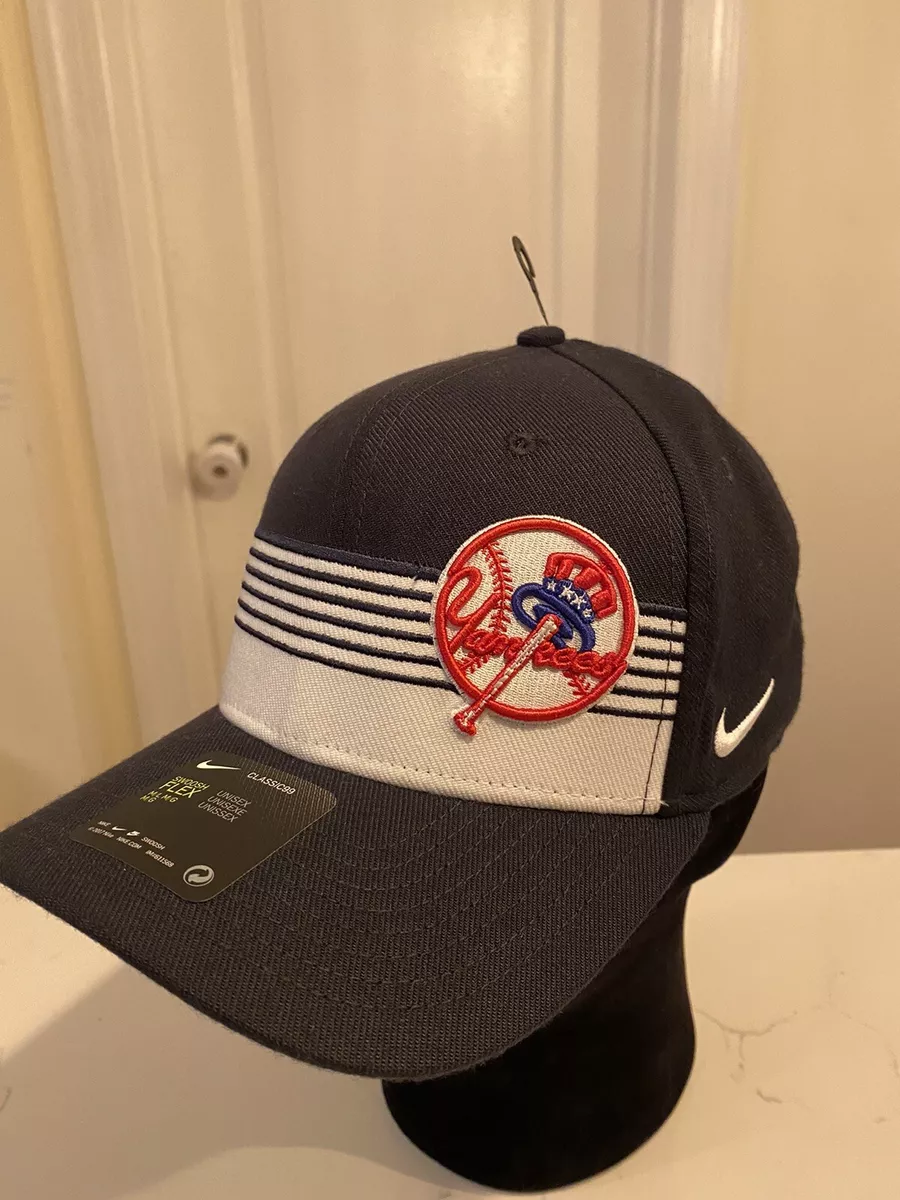 New York Yankees Nike Swoosh Flex Classic 99 Navy & Wht Mesh Baseball  Hat L/XL