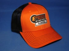Economy Power King Tractor Hat - Orange/Black Mesh Low Crown
