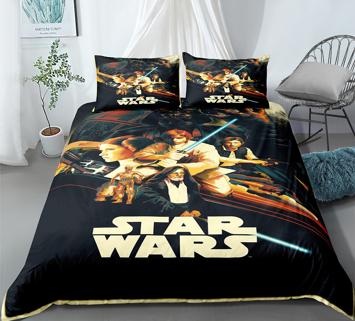 Star Wars Twin/Full/Queen/King Bed Duvet/Quilt Cover Set Bedding