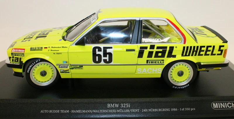 Minichamps 1/18 Diecast 155 862665 BMW 325i Auto Budde Team Nurburgring 1986 - Image 3 of 4