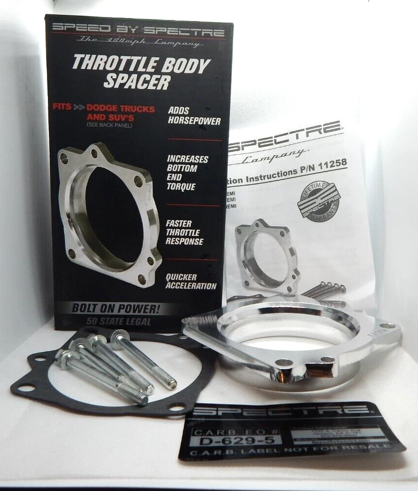 Espaciador de carrocería de acelerador de aluminio para camioneta Dodge Ram Durango 2003-2008 5,7 V8 Foto 2 de 4