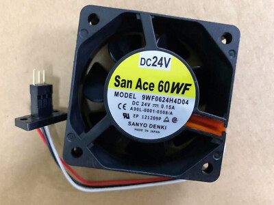 Sanyo 9WF0624H4D04 Cooling Fan DC 24V 0.15A Fanuc 3pin 60*60*25mm