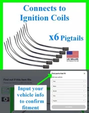 x6 fits Ford Escape Fusion Ignition Coil Connector Plug Pigtail Wiring Harness 6