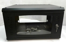 LinkedPro SR1906GFP 19" 6 Unit Rack Wall Mount Single Door Enclosure Matte Black