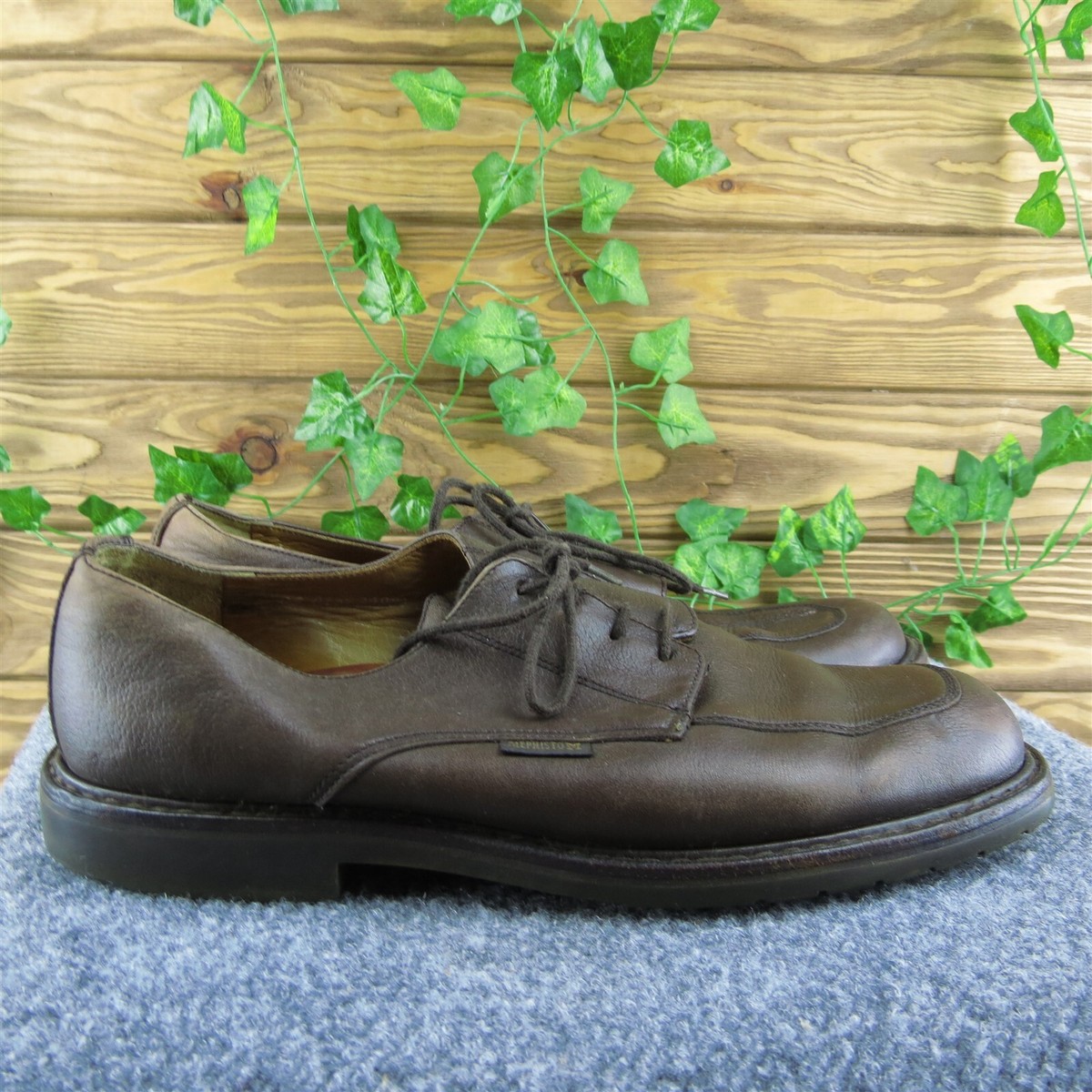 Mephisto Men Derby Oxfords Shoes Brown Leather Lace Up Size  display picture 1