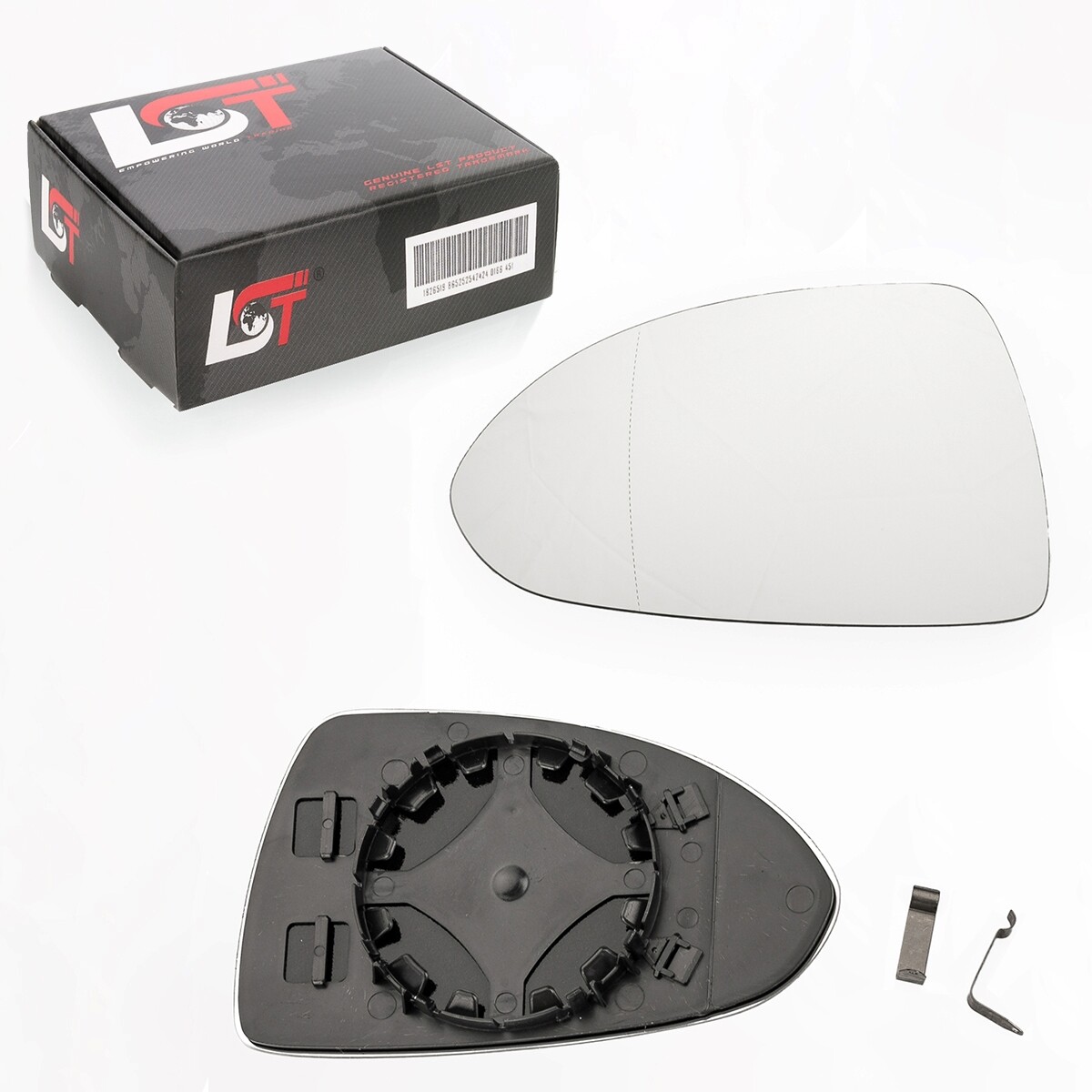 Exterior Mirror Glass Left Unheated Aspherical for Opel Corsa D S07