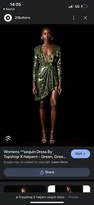 topshop halpern sequin dress Halpern x Topshop