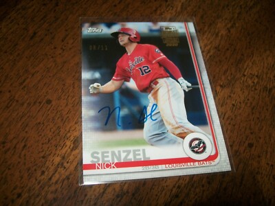 2020 TOPPS ARCHIVES 2019 PRO DB NICK SENZEL AUTOGRAPH AUTO #D/11 LOUISVILLE BATS