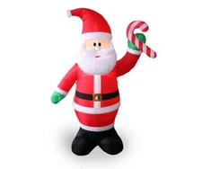 NEW! Winter Wonder Lane 8ft Inflatable Santa with Candy Cane Outdoor Christmas