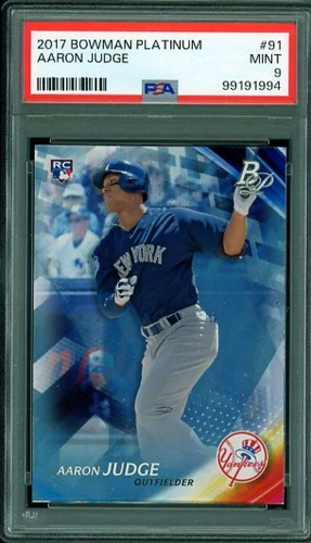 Aaron Judge Rookie Card 2017 Bowman Platinum #91 PSA 9