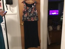 Alex Evenings Lace Jacket floral pattern dress size 18