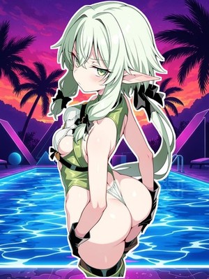 Adult Anime Waifu Goblin Slayer High Elf Archer 6'' Vinyl Sticker