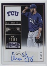 2015 Contenders College Draft Ticket 65/99 Alex Young (Hand on Hat) Auto 1ek2