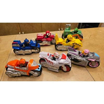 Lot Paw Patrol Rescue Action Figures Vehicles Playset the Complete 7 Moto set