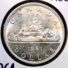 CANADA 1961 BU UNCIRCULATED silver dollar coin