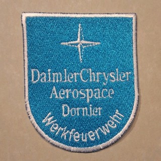 Ärmelabzeichen Patch Werkfeuerwehr Betriebsfeuerwehr DaimlerChrysler Dornier