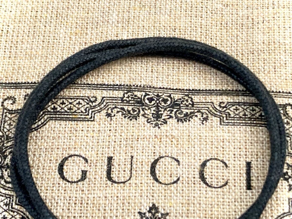 Collar Gargantilla Cuero Gucci Negro Plata 45.5cm SIN CAJA Foto 4 de 4