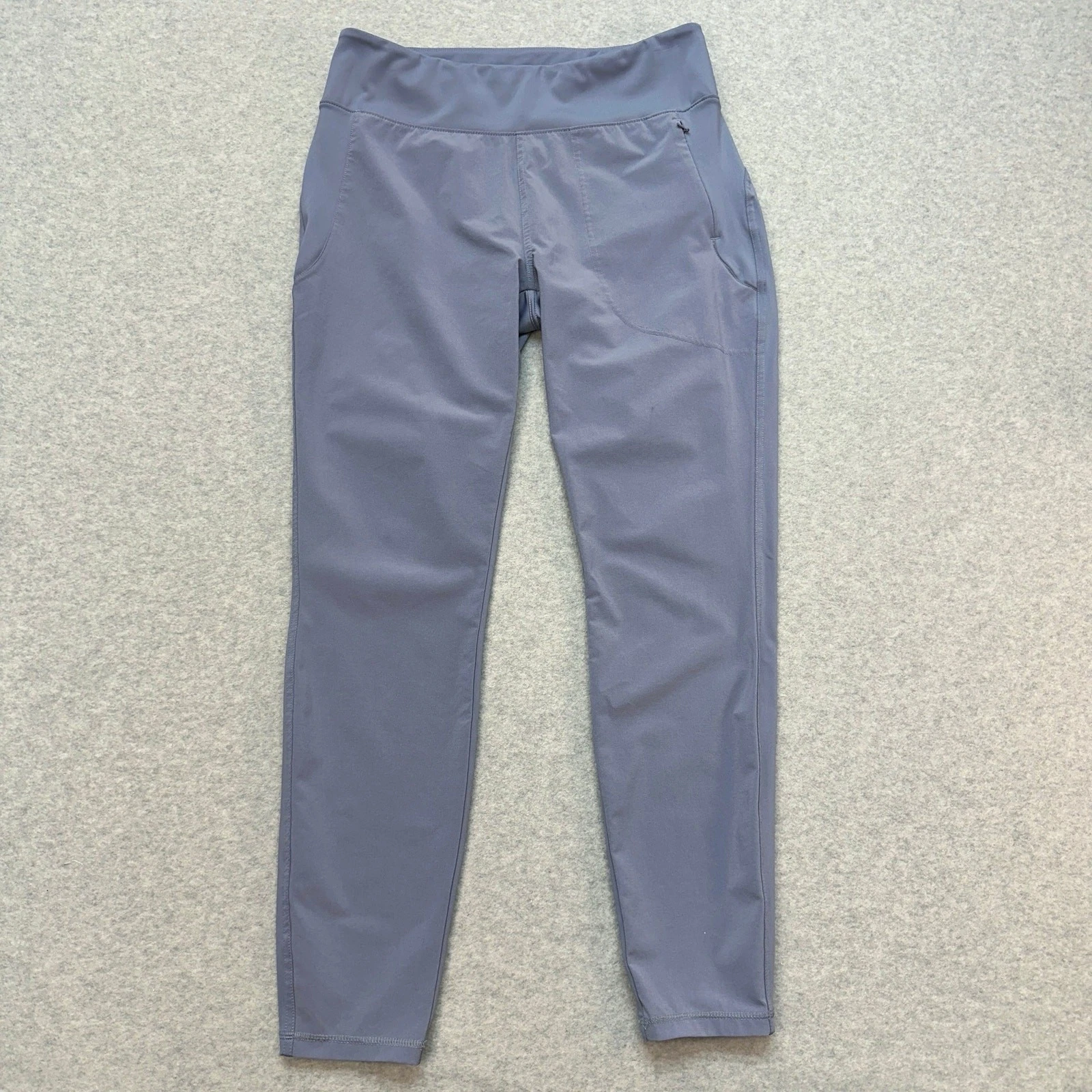Columbia Leggings WMNS L Place to Place Highrise Purple Zip Hand Pockets Stretch