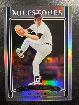 Jack Morris 2025 Donruss Milestones Holo FoilParallel #'d /199 Detroit Tigers